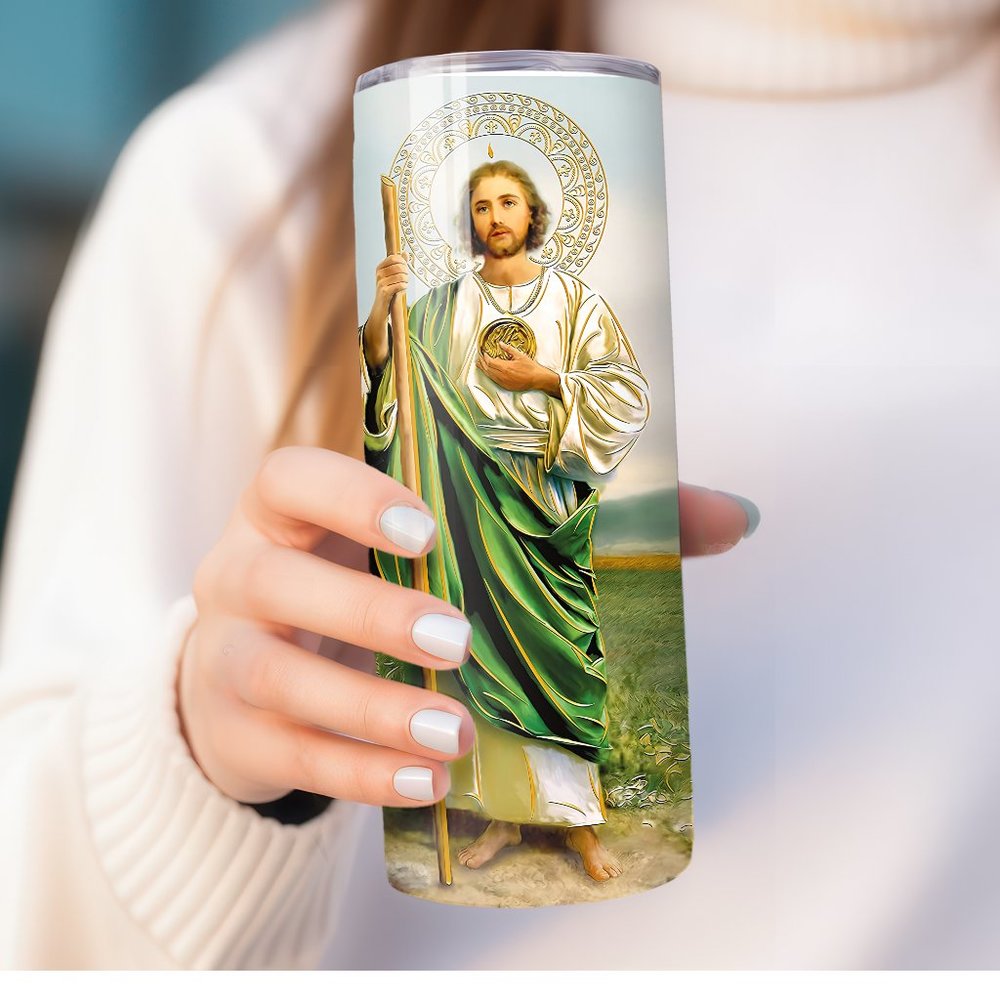San Judas Tadeo Tumbler, Saint Jude Tumbler, Religious Cup, St Jude Tumbler